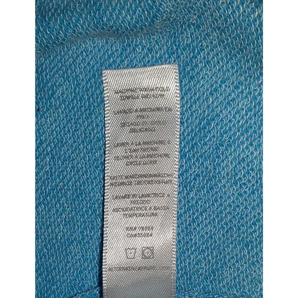 Alternative Lace-Up Sleeve Sweatshirt L Tie-Dye Turquoise Boho Grunge - Picture 8 of 8